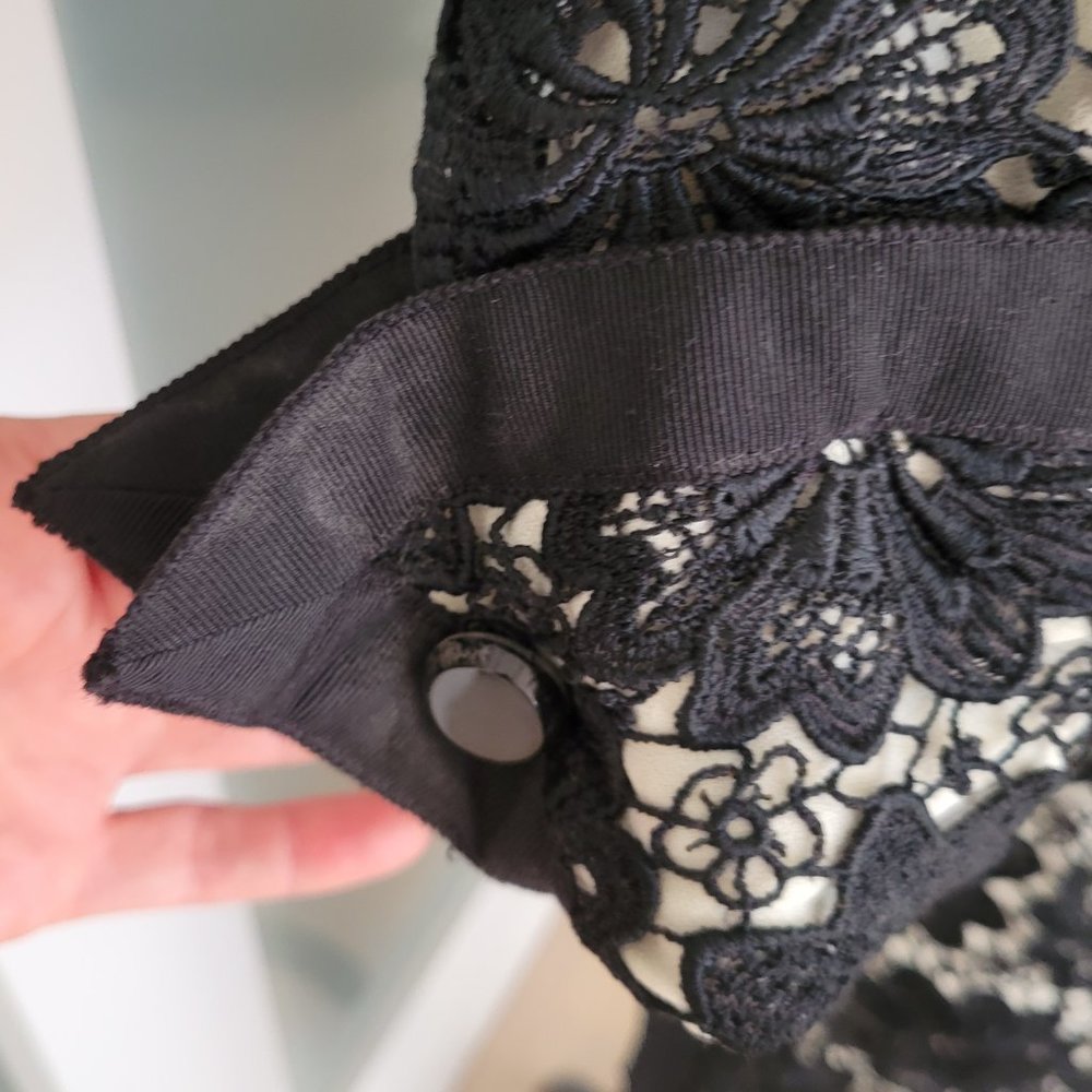 YVES SAINT LAURENT Rive Gauche Vintage Lace Overlay Skirt and Jacket - Picture 7 of 17